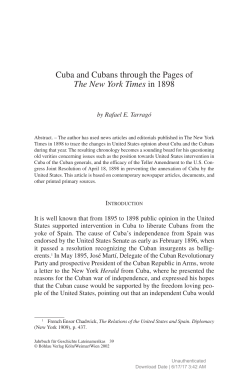 Cuba and Cubans through the Pages of The New York