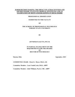 juror decision making: the impact of attractiveness and