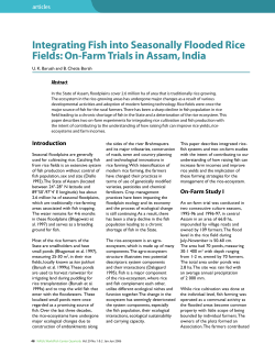 Integrating Fish into Seasonally Flooded Rice Fields: On