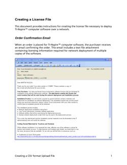 Creating a License File