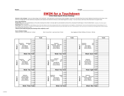 SWIM for a Touchdown - Stanford University