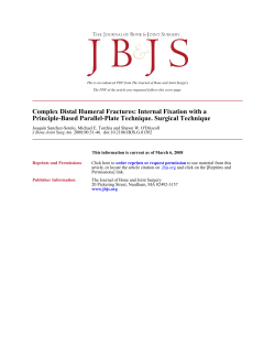 Complex Distal Humeral Fractures: Internal Fixation with a Principle