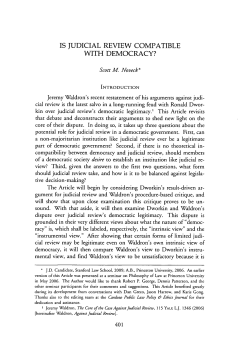 is judicial review compatible with democracy?