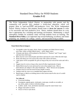 Standard Dress Policy for Secondary Students