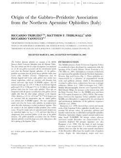 Origin of the Gabbro&ndash;Peridotite Association from the Northern