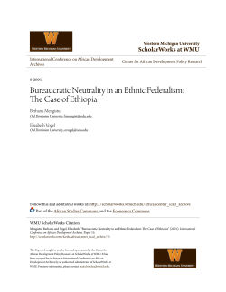 Bureaucratic Neutrality in an Ethnic Federalism: The Case of Ethiopia