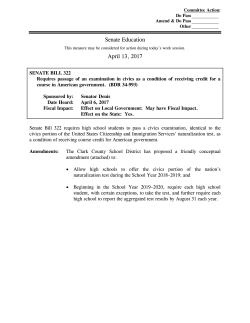 SB 322 Work Session Document