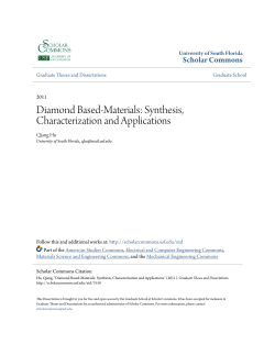 Diamond Based-Materials: Synthesis, Characterization and