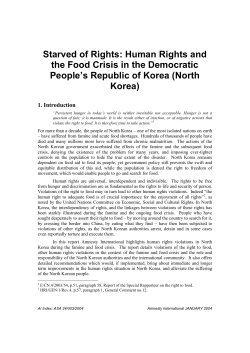 Starved of Rights: Human Rights and the Food Crisis in the