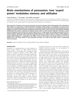 Brain mechanisms of persuasion: how `expert power` modulates
