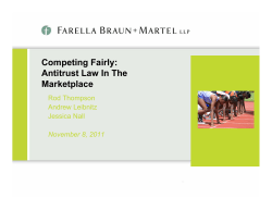 Competing Fairly: Antitrust Law In The Marketplace