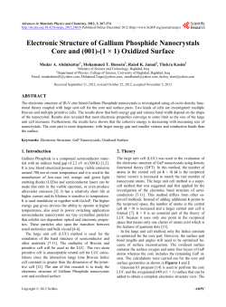 Electronic Structure of Gallium Phosphide Nanocrystals Core and