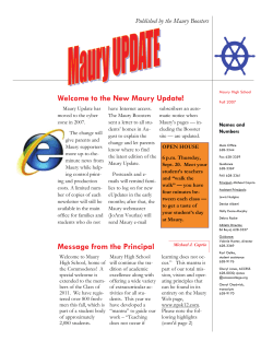 Maury Update Fall 2007