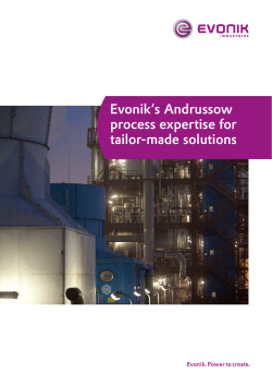 Evonik`s Andrussow technology