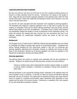 Land Reclamation and Planning