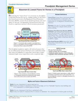 Floodplain Information Sheet 4 - Basement