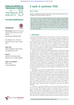 A world of cytochrome P450s