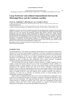 Large freshwater and sediment impoundments between