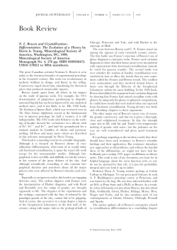 NL Bowen and Crystallization&ndash;DiVerentiation: The Evolution of a