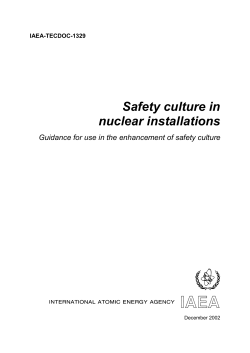 Safety culture in nuclear installations