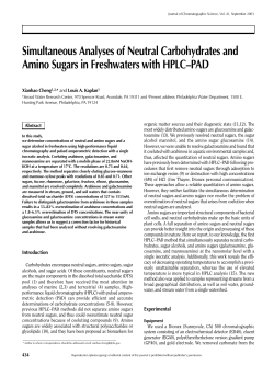 Simultaneous Analyses of Neutral Carbohydrates and Amino
