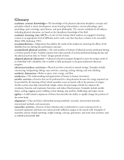 Physical Education Glossary of Terms