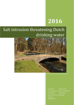 Salt intrusion threatening Dutch drinking water