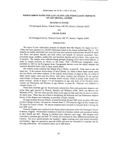 RADIOCARBON DATES FOR LAVA FLOWS AND PYROCLASTIC