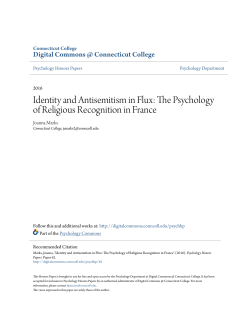 The Psychology of Religious Recognition in France
