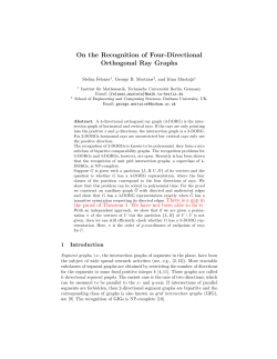 On the Recognition of Four-Directional Orthogonal Ray