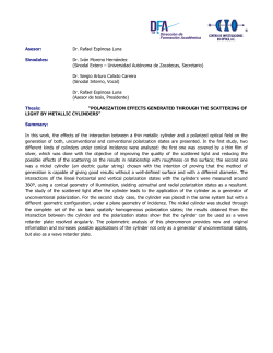 Asesor: Dr. Rafael Espinosa Luna Sinodales: Dr. Iván Moreno