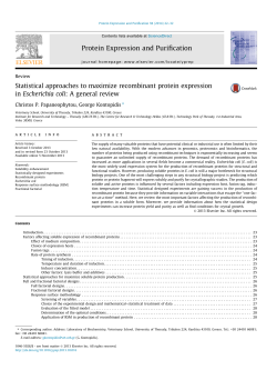 Statistical approaches to maximize recombinant protein expression