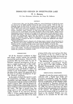 dissolved oxygen in sweetwater lake