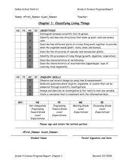 Chapter 1: Classifying Living Things
