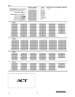 ACT Science Practice Exam