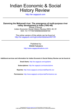 Damming the Mahanadi river