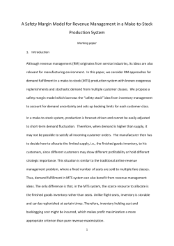 A Safety Margin Model for Revenue Management in a Make