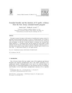 Extended benefits and the duration of UI spells