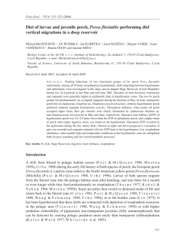 Diet of larvae and juvenile perch, Perca fluviatilis performing diel
