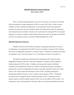 2016 FIFA Reform Committee Report