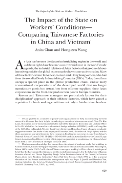 The Impact of the State on Workers` Conditions
