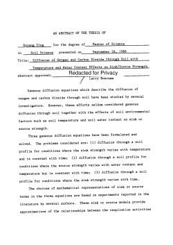 Diffusion of oxygen and carbon dioxide through soil with