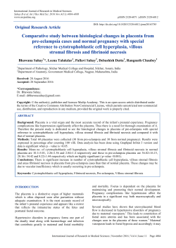 Comparative study between histological changes in placenta from