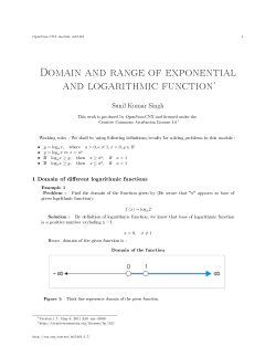 Domain and range of exponential and logarithmic