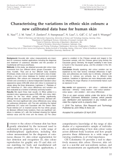 Characterising the variations in ethnic skin colours