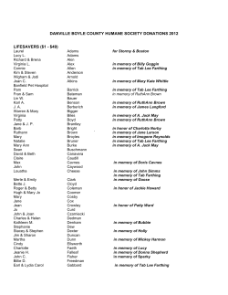 danville boyle county humane society donations 2012 lifesavers ($1