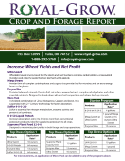 CROP ANd FORAGE REPORt - Royal