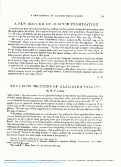 a new method of glacier examination the cross sections of glaciated