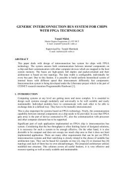 generic interconnection bus system for chips with fpga technology