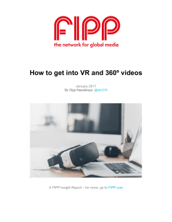 How to get into VR and 360&ordm; videos